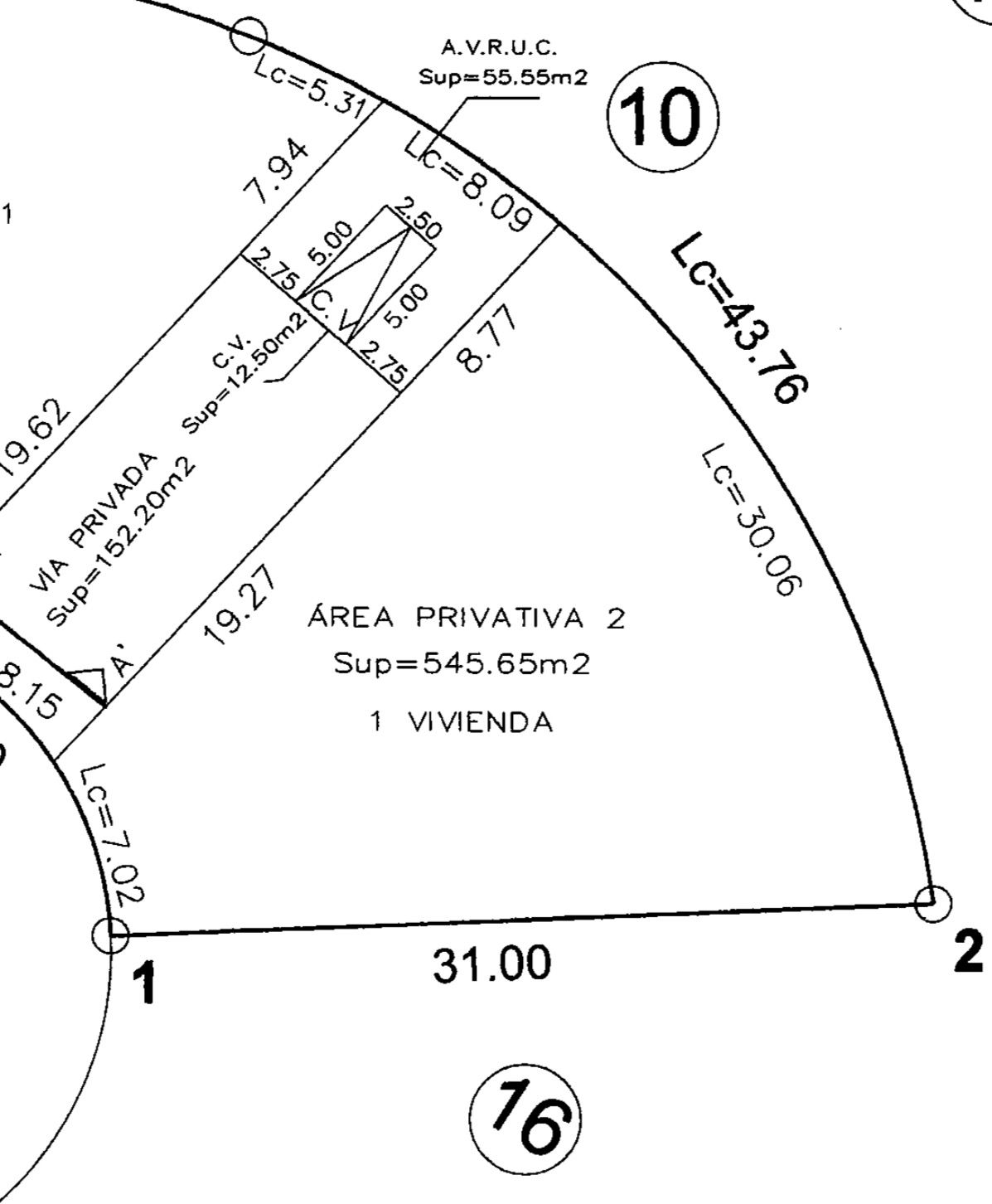 Terreno residencial en privada — 545 m² uso vivienda unifamiliar